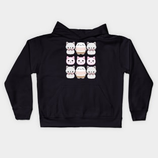 Cute kawaii animals Kids Hoodie